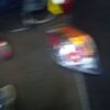 A blurry picture of some cars on the road