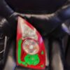 A close up of the back of a car seat