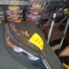A car that has been smashed in the back of it.