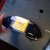 A blurry picture of a car on the road