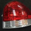 A close up of the back light on a car