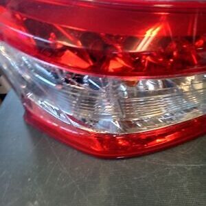 A close up of the rear lights on a car