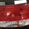 A close up of the back light on a car