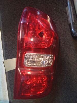 A red and white light on the back of a car