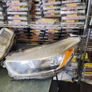 Driver Headlight Halogen Chrome Bezel Fits 2017-2019 FORD ESCAPE